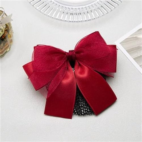 Schmetterlings-Haarspangen, Damen-Haarknoten-Abdeckungsnetz, Damen-Haarnetz, Platten-Haar-Accessoires, Arbeits-Haarspangen(Colour 5,Free size) von YUBAOLI