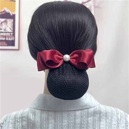 Schmetterlings-Haarspangen, Damen-Haarknoten-Abdeckungsnetz, professionelles Haarnetzwerk for Flugbegleiterinnen, Haarplatte, Haarspange(Colour 5,Free size) von YUBAOLI