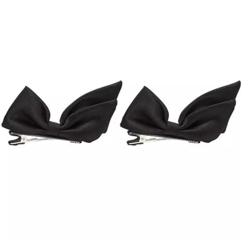 Schmetterlings-Haarspangen, dekorative Haarspange for Damen, Schleife, Pony, Seitenspangen, 1 Paar(Noir) von YUBAOLI