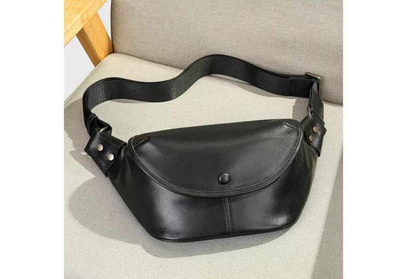 YUBRO-STUDIO Bauchtasche Herren Leder Umhängetasche Gürteltasche mit Magnetverschluss von YUBRO-STUDIO