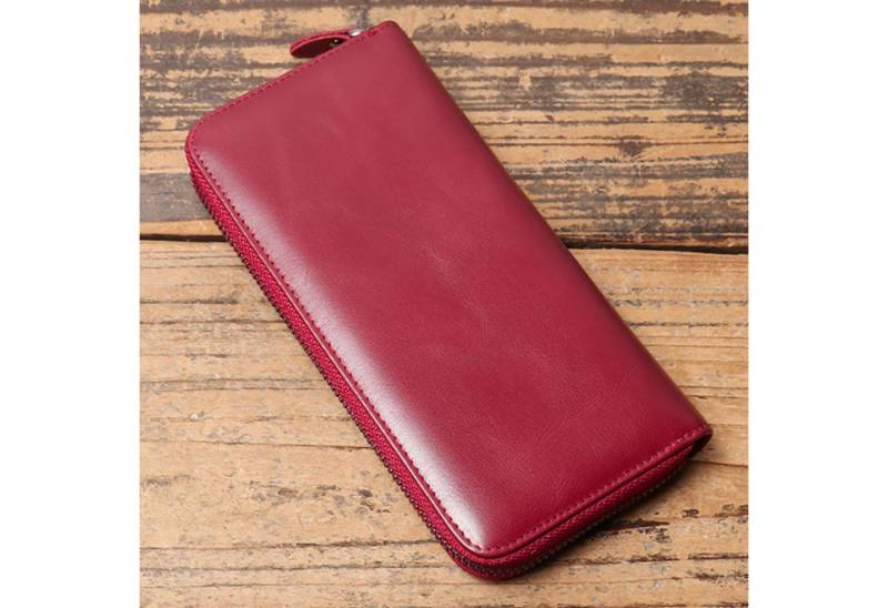 YUBRO-STUDIO Clutch Herren Leder Geldbörse RFID Schutz Langbörse Zip Rund von YUBRO-STUDIO