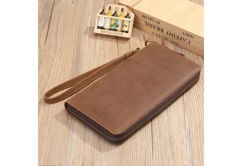 YUBRO-STUDIO Geldbörse Herren Echtleder Brieftasche Clutch Kartenhalter von YUBRO-STUDIO