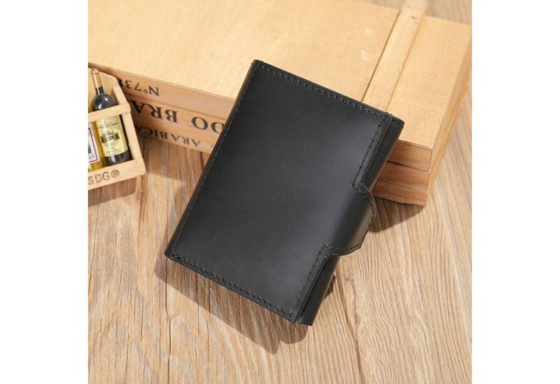 YUBRO-STUDIO Geldbörse Herren Leder Brieftasche RFID Block Bifold Kartenhalter Münzfach von YUBRO-STUDIO