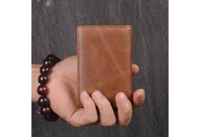 YUBRO-STUDIO Geldbörse Herren Leder Geldbörse Bifold Slim Portemonnaie Kartenhalter von YUBRO-STUDIO