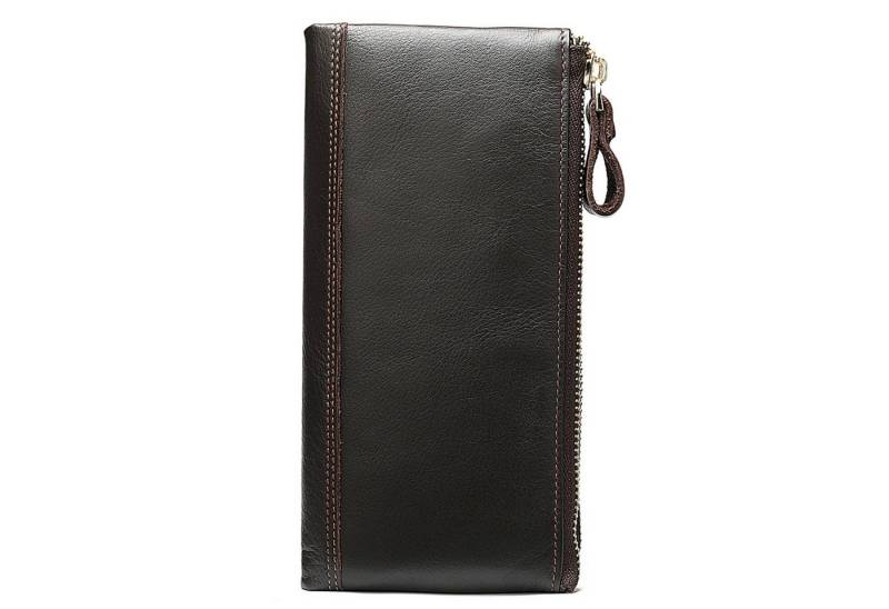 YUBRO-STUDIO Geldbörse Herren Leder Geldbörse Große Kapazität Reißverschluss Handyhalter von YUBRO-STUDIO