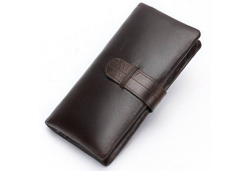 YUBRO-STUDIO Geldbörse Herren Leder Langbörse RFID Schutz Großes Fassungsvermögen Geldbörse von YUBRO-STUDIO