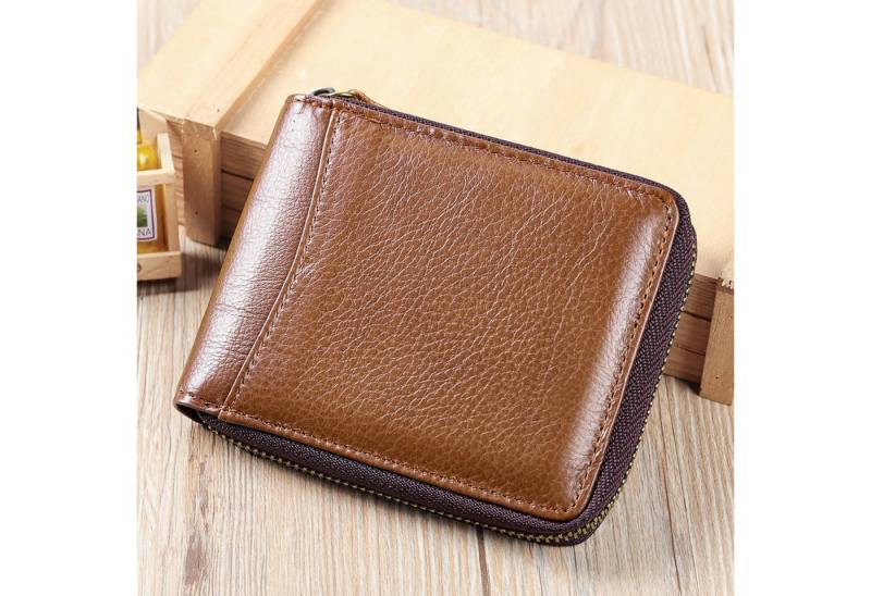 YUBRO-STUDIO Geldbörse Herren RFID Schutz Leder Brieftasche Kartenhalter Geldbörse von YUBRO-STUDIO