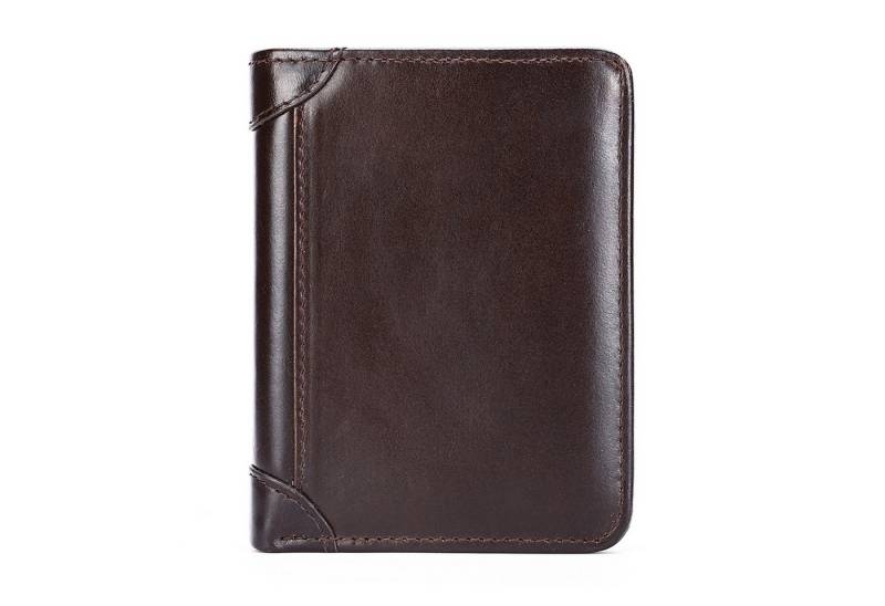 YUBRO-STUDIO Geldbörse Herren RFID-Schutz Leder Geldbörse Slim Bifold Kartenetui von YUBRO-STUDIO