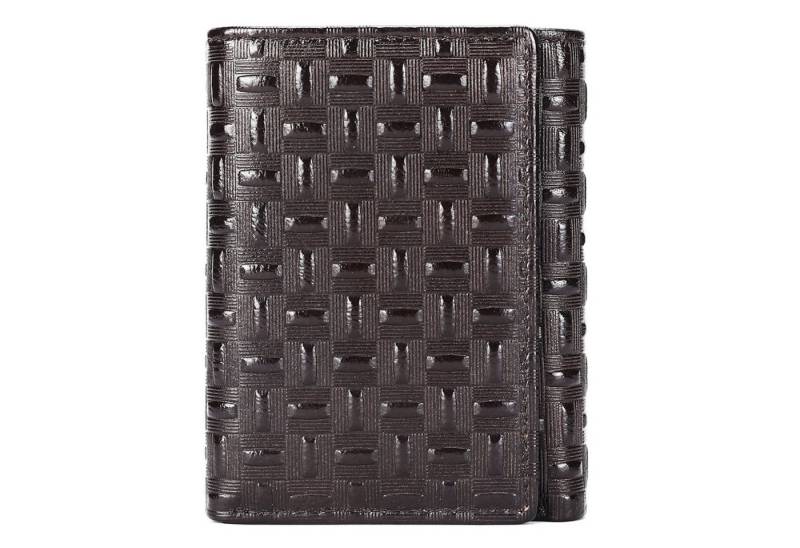 YUBRO-STUDIO Geldbörse Herren RFID-Schutz Leder Geldbörse Trifold Design 11 Kartenfächer von YUBRO-STUDIO