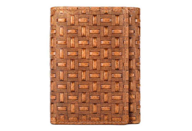 YUBRO-STUDIO Geldbörse Herren RFID-Schutz Leder Geldbörse Trifold Design 11 Kartenfächer von YUBRO-STUDIO