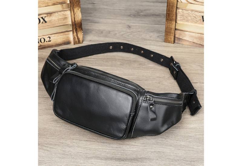 YUBRO-STUDIO Gürteltasche Herren Gürteltasche Leder Bauchtasche Mehrfachfächer von YUBRO-STUDIO