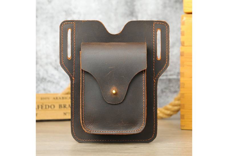 YUBRO-STUDIO Gürteltasche Herren Leder Gürteltasche EDC Werkzeugholster Handytasche Vintage von YUBRO-STUDIO