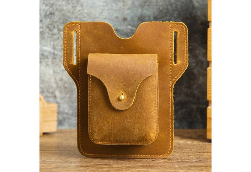 YUBRO-STUDIO Gürteltasche Herren Leder Gürteltasche EDC Werkzeugholster Handytasche Vintage von YUBRO-STUDIO