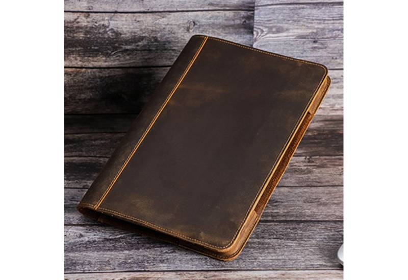 YUBRO-STUDIO Laptoptasche Für MacBook Pro 13,3 Zoll Echtleder Hülle Crazy Horse Leder von YUBRO-STUDIO