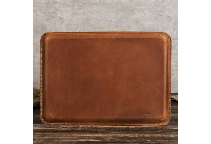 YUBRO-STUDIO Laptoptasche Für MacBook Pro 16 Zoll Echtleder Laptop Sleeve Leder Hülle von YUBRO-STUDIO