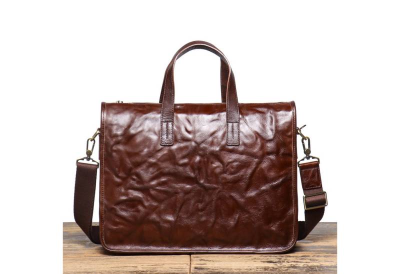 YUBRO-STUDIO Laptoptasche Herren Leder Aktentasche Vintage Umhängetasche Laptoptasche von YUBRO-STUDIO
