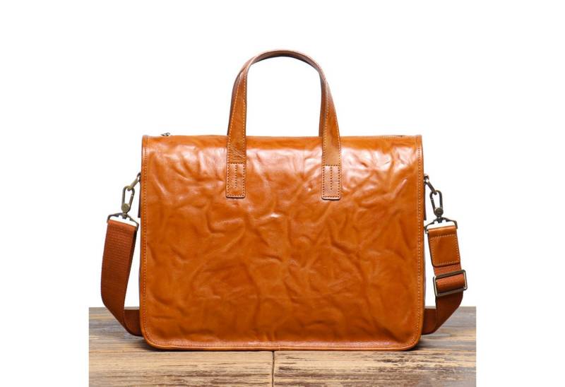 YUBRO-STUDIO Laptoptasche Herren Leder Aktentasche Vintage Umhängetasche Laptoptasche von YUBRO-STUDIO