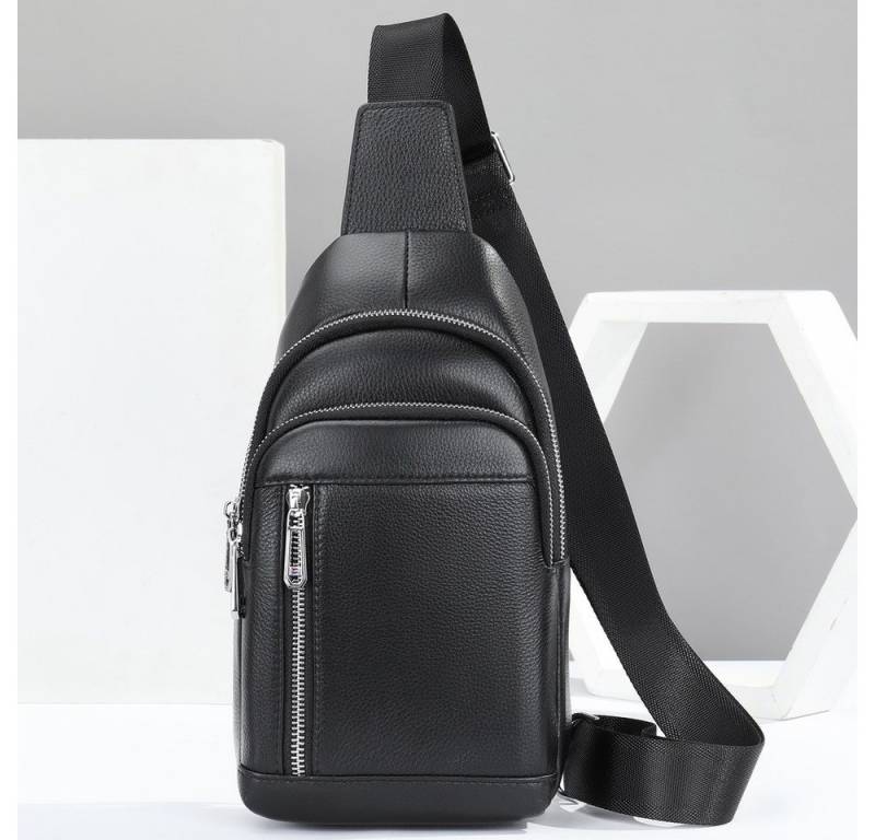 YUBRO-STUDIO Messenger Bag Herren Echtleder Sling Tasche Umhängetasche Schultertasche von YUBRO-STUDIO