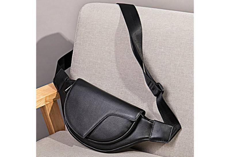 YUBRO-STUDIO Messenger Bag Herren Leder Brusttasche mit Verstellbarem Gurt und Mehreren Taschen von YUBRO-STUDIO