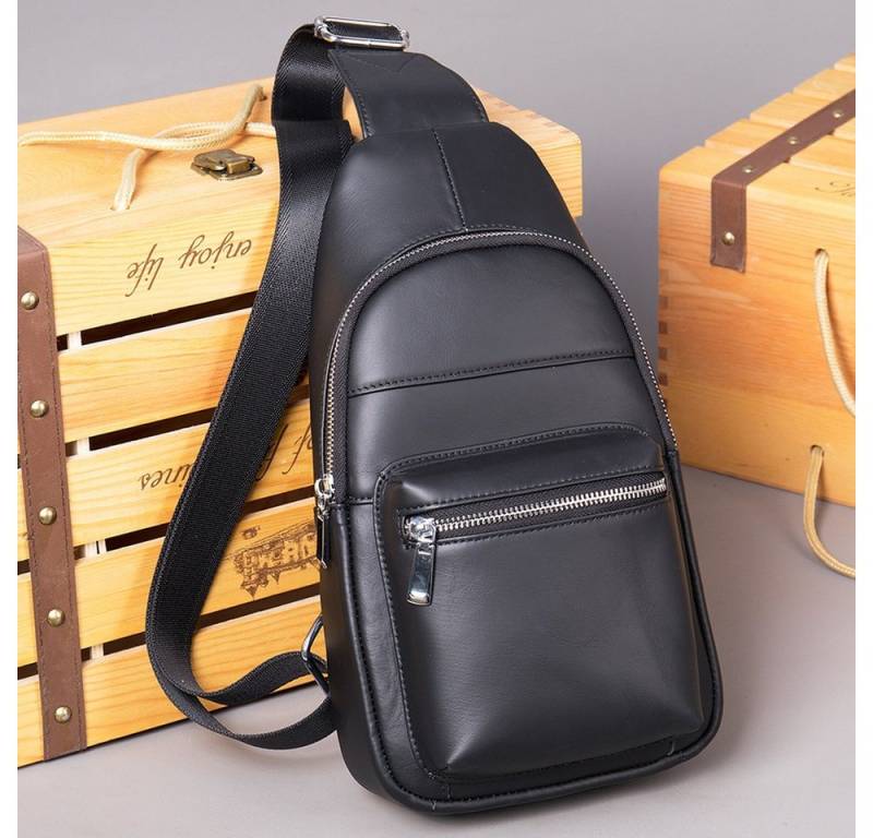 YUBRO-STUDIO Messenger Bag Herren Leder Sling Bag Crossbody Schultertasche Mehrere Taschen von YUBRO-STUDIO