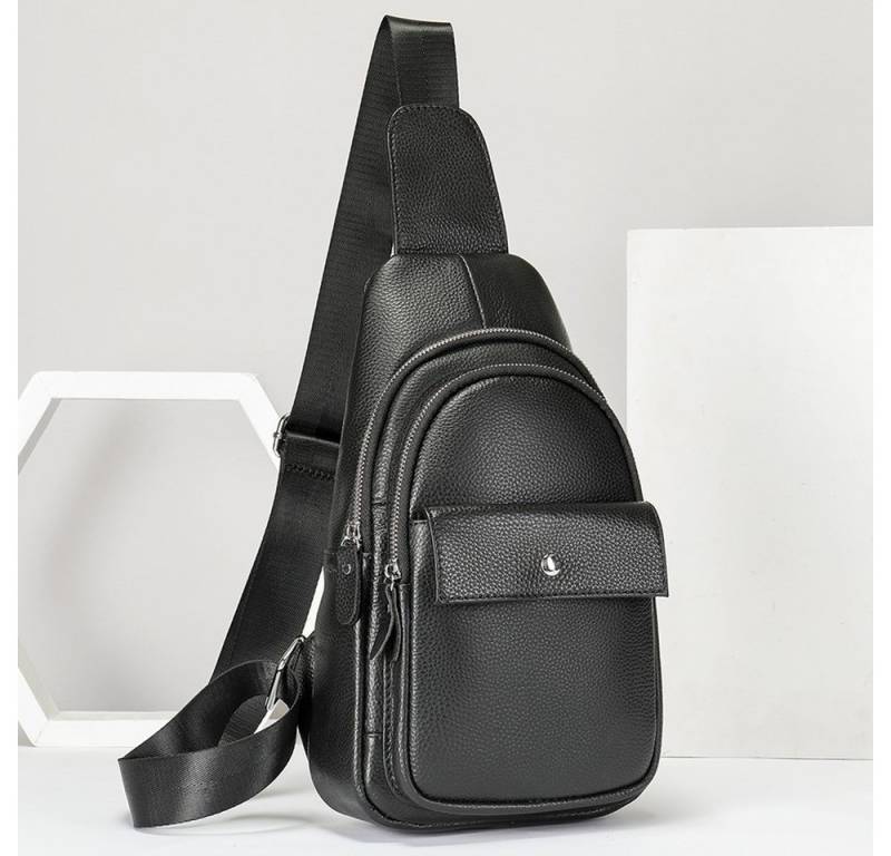 YUBRO-STUDIO Messenger Bag Herren Leder Sling Bag Crossbody Schultertasche Mehrere Taschen von YUBRO-STUDIO