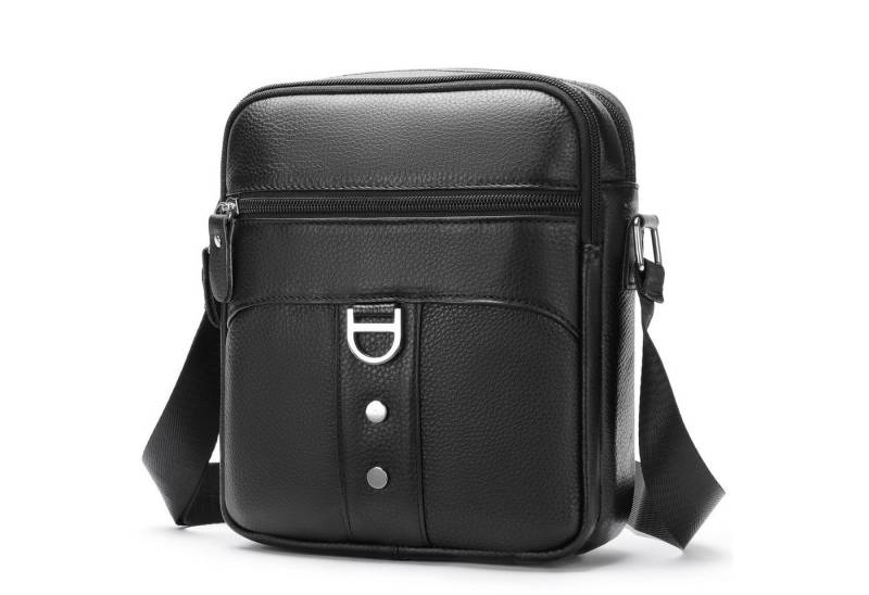 YUBRO-STUDIO Messenger Bag Herren Leder Umhängetasche Echtes Rindsleder Schultertasche von YUBRO-STUDIO