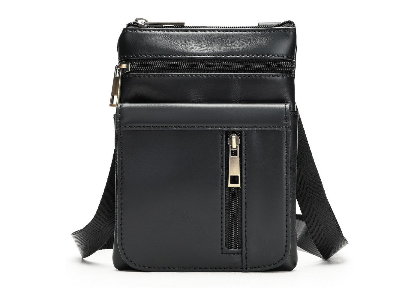 YUBRO-STUDIO Messenger Bag Herren Leder Umhängetasche Echtleder Crossbody Verstellbarer Gurt von YUBRO-STUDIO