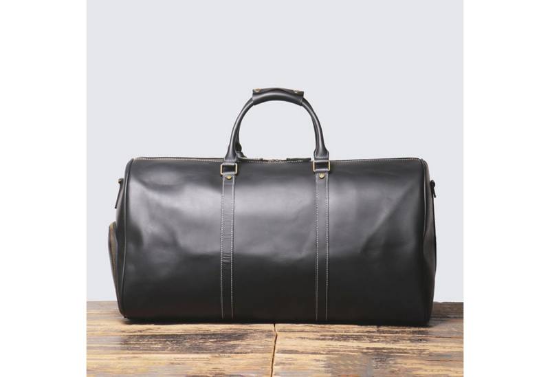 YUBRO-STUDIO Reisetasche Herren Leder Reisetasche Große Weekender Sporttasche mit Schuhfach von YUBRO-STUDIO