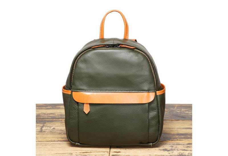 YUBRO-STUDIO Rucksack Damen Leder Rucksack Klein Tagesrucksack Casual Stil mit Trägern von YUBRO-STUDIO