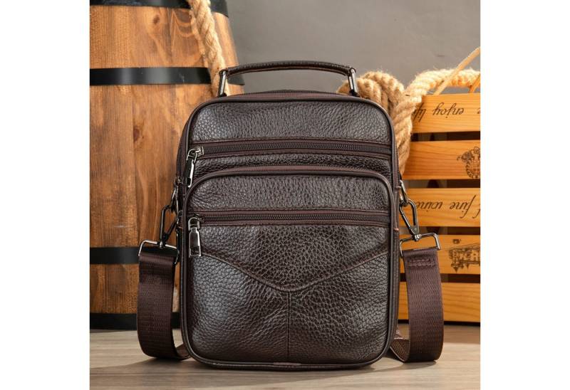 YUBRO-STUDIO Schultertasche Herren Leder Schultertasche Umhängetasche Messenger Bag von YUBRO-STUDIO