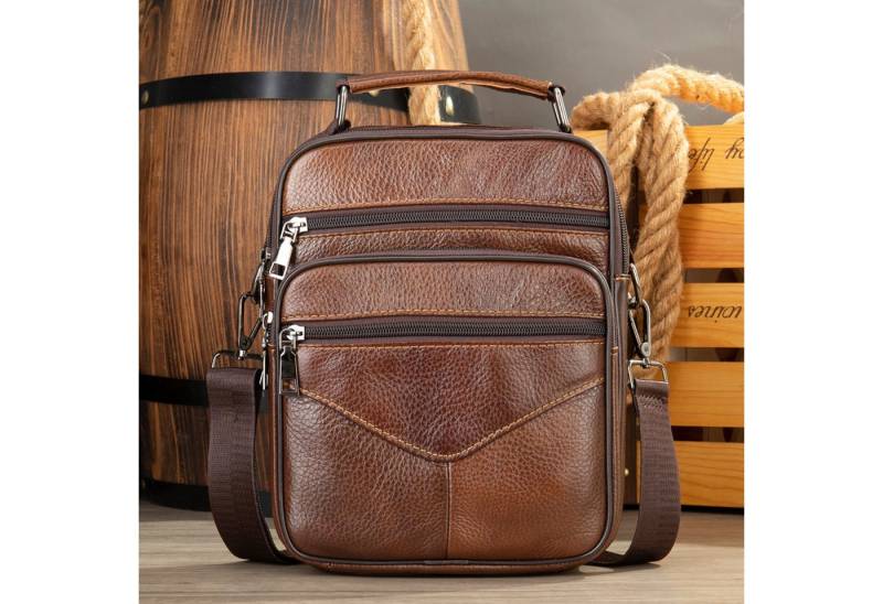 YUBRO-STUDIO Schultertasche Herren Leder Schultertasche Umhängetasche Messenger Bag von YUBRO-STUDIO