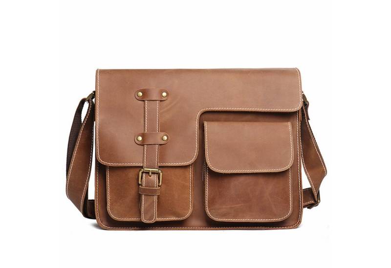 YUBRO-STUDIO Schultertasche Herren Leder Umhängetasche Retro Schultertasche Messenger von YUBRO-STUDIO