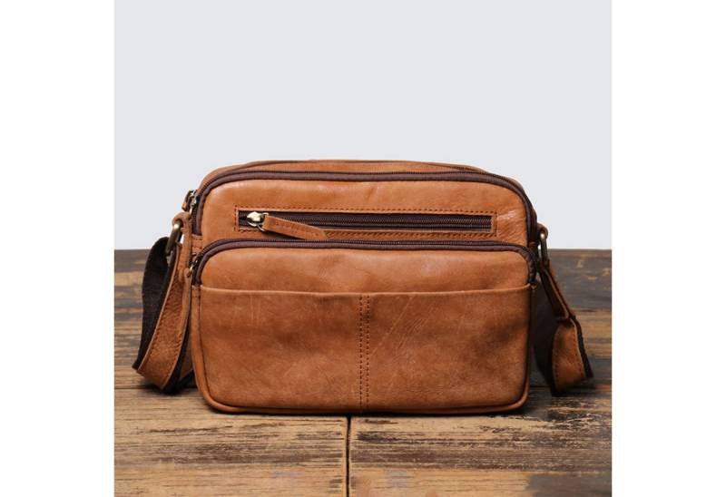 YUBRO-STUDIO Schultertasche Herren Umhängetasche Leder Organizer Echtleder Verstellbarer von YUBRO-STUDIO