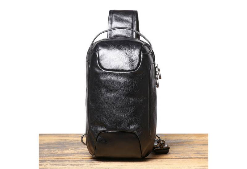 YUBRO-STUDIO Umhängetasche Herren Leder Crossbody Sling Tasche Klein Schultertasche Rucksack von YUBRO-STUDIO