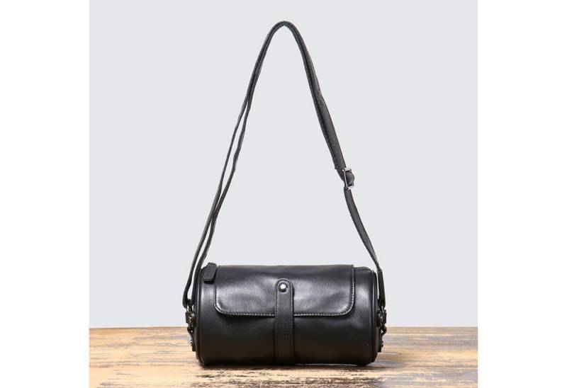 YUBRO-STUDIO Umhängetasche Herren Leder Fass Umhängetasche Echte Ledertasche Schultertasche von YUBRO-STUDIO