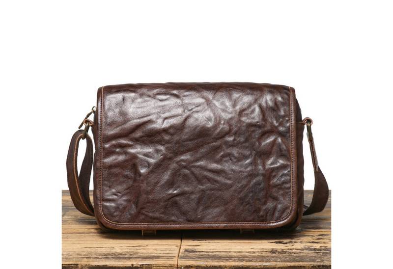 YUBRO-STUDIO Umhängetasche Herren Leder Messenger Bag Große Kapazität Schultertasche von YUBRO-STUDIO