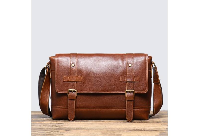 YUBRO-STUDIO Umhängetasche Herren Leder Messenger Tasche Vintage Umhängetasche Schultertasche von YUBRO-STUDIO