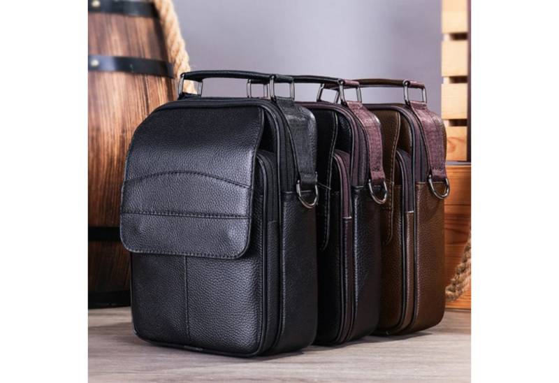 YUBRO-STUDIO Umhängetasche Herren Leder Umhängetasche Crossbody Tasche Rindsleder Schultertasche von YUBRO-STUDIO