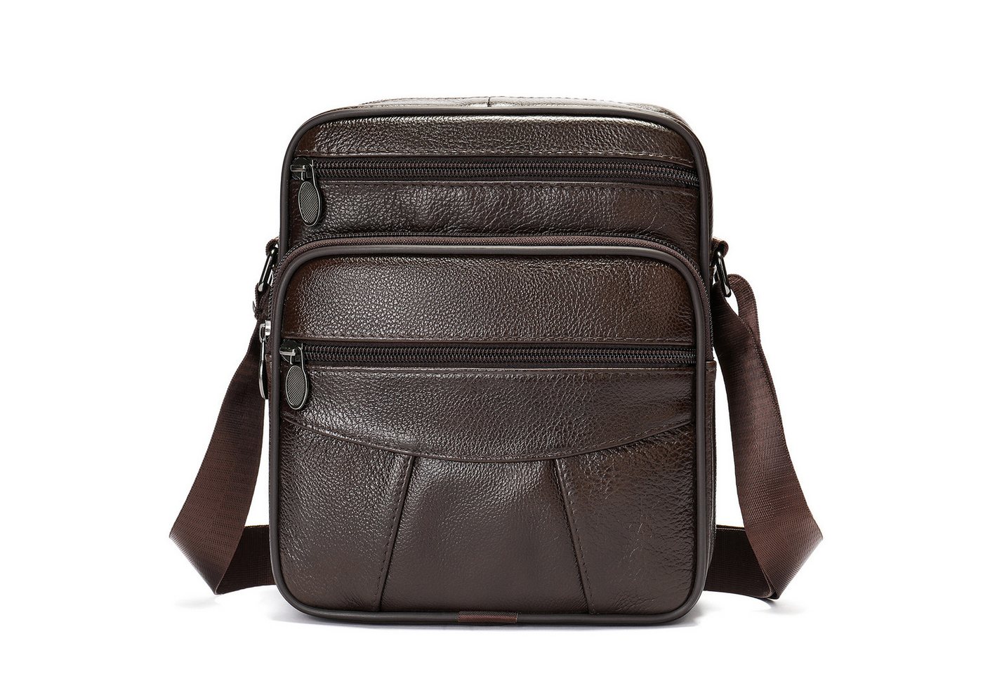 YUBRO-STUDIO Umhängetasche Herren Leder Umhängetasche Echtes Rindsleder Retro Schultertasche von YUBRO-STUDIO