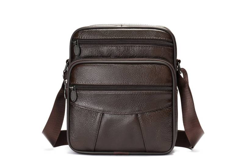 YUBRO-STUDIO Umhängetasche Herren Leder Umhängetasche Echtes Rindsleder Retro Schultertasche von YUBRO-STUDIO