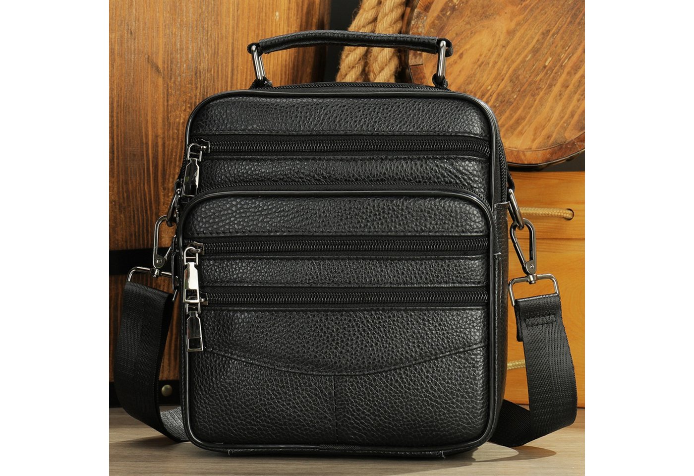 YUBRO-STUDIO Umhängetasche Herren Leder Umhängetasche Echtleder Schultertasche Crossbody von YUBRO-STUDIO