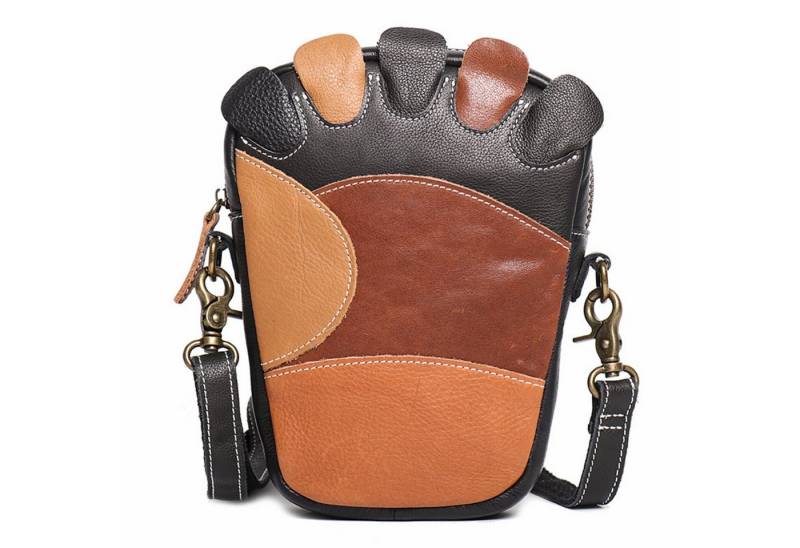 YUBRO-STUDIO Umhängetasche Herren Leder Umhängetasche Handform Design Schultertasche Retro Stil von YUBRO-STUDIO