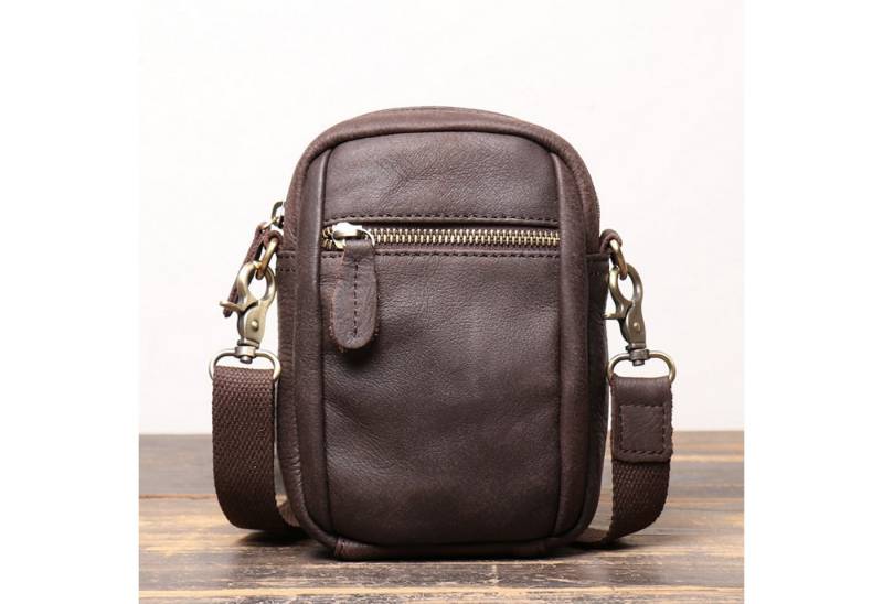 YUBRO-STUDIO Umhängetasche Herren Leder Umhängetasche Handy Tasche Schultertasche Messenger Bag von YUBRO-STUDIO