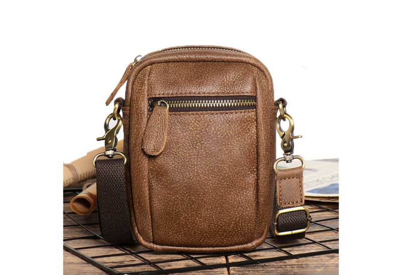 YUBRO-STUDIO Umhängetasche Herren Leder Umhängetasche Handy Tasche Schultertasche Messenger Bag von YUBRO-STUDIO