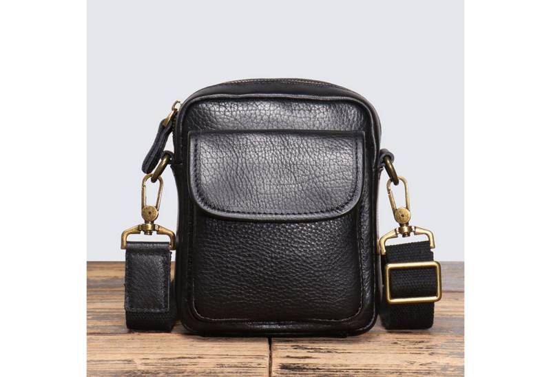 YUBRO-STUDIO Umhängetasche Herren Leder Umhängetasche Klein Kompakt Reise Schultertasche von YUBRO-STUDIO