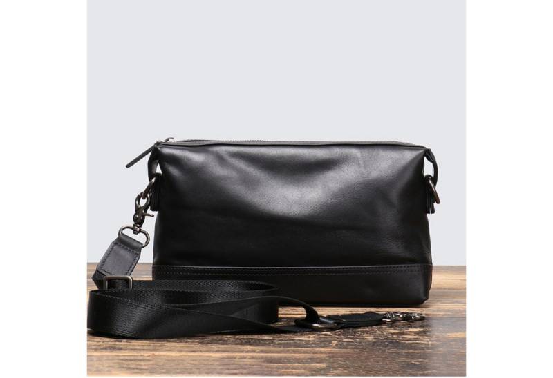 YUBRO-STUDIO Umhängetasche Herren Leder Umhängetasche Klein Schultertasche mit Verstellbarem Gurt von YUBRO-STUDIO
