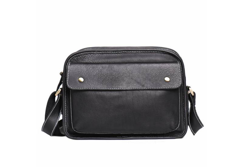 YUBRO-STUDIO Umhängetasche Herren Leder Umhängetasche Mehrere Fächer Verstellbarer Gurt von YUBRO-STUDIO