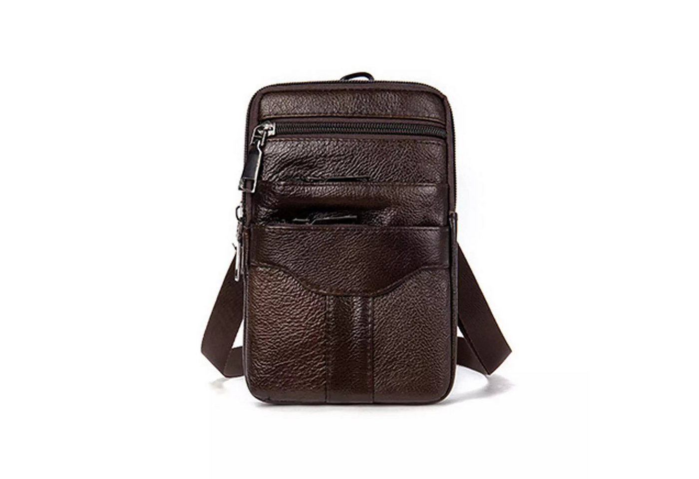 YUBRO-STUDIO Umhängetasche Herren Leder Umhängetasche Mehrfach-Taschen Schultertasche Messenger von YUBRO-STUDIO