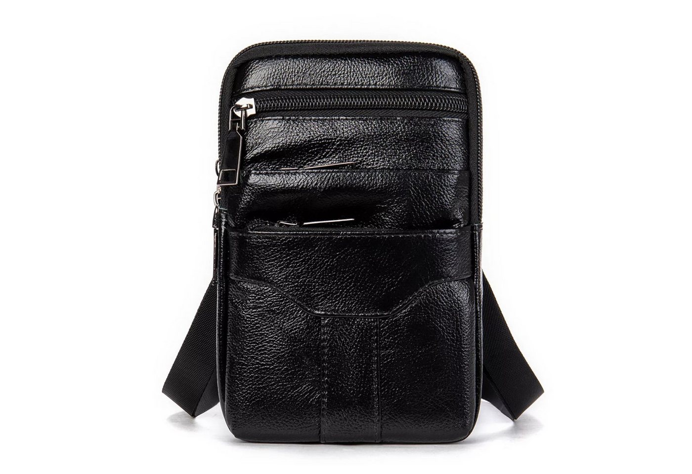 YUBRO-STUDIO Umhängetasche Herren Leder Umhängetasche Mehrfach-Taschen Schultertasche Messenger von YUBRO-STUDIO