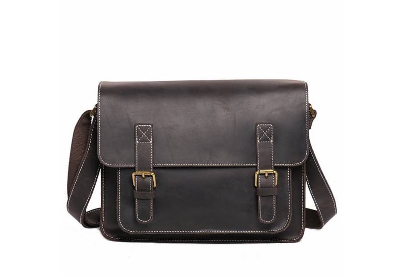 YUBRO-STUDIO Umhängetasche Herren Leder Umhängetasche Retro Messenger Bag Reisen von YUBRO-STUDIO